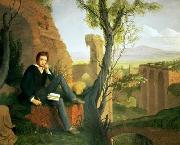 Joseph Severn Posthumous Portrait of Shelley Writing Prometheus Unbound